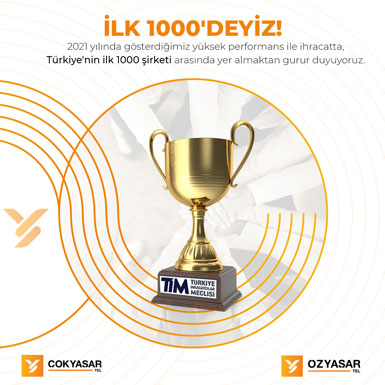 İlk 1000 Şirket Arasındayız!